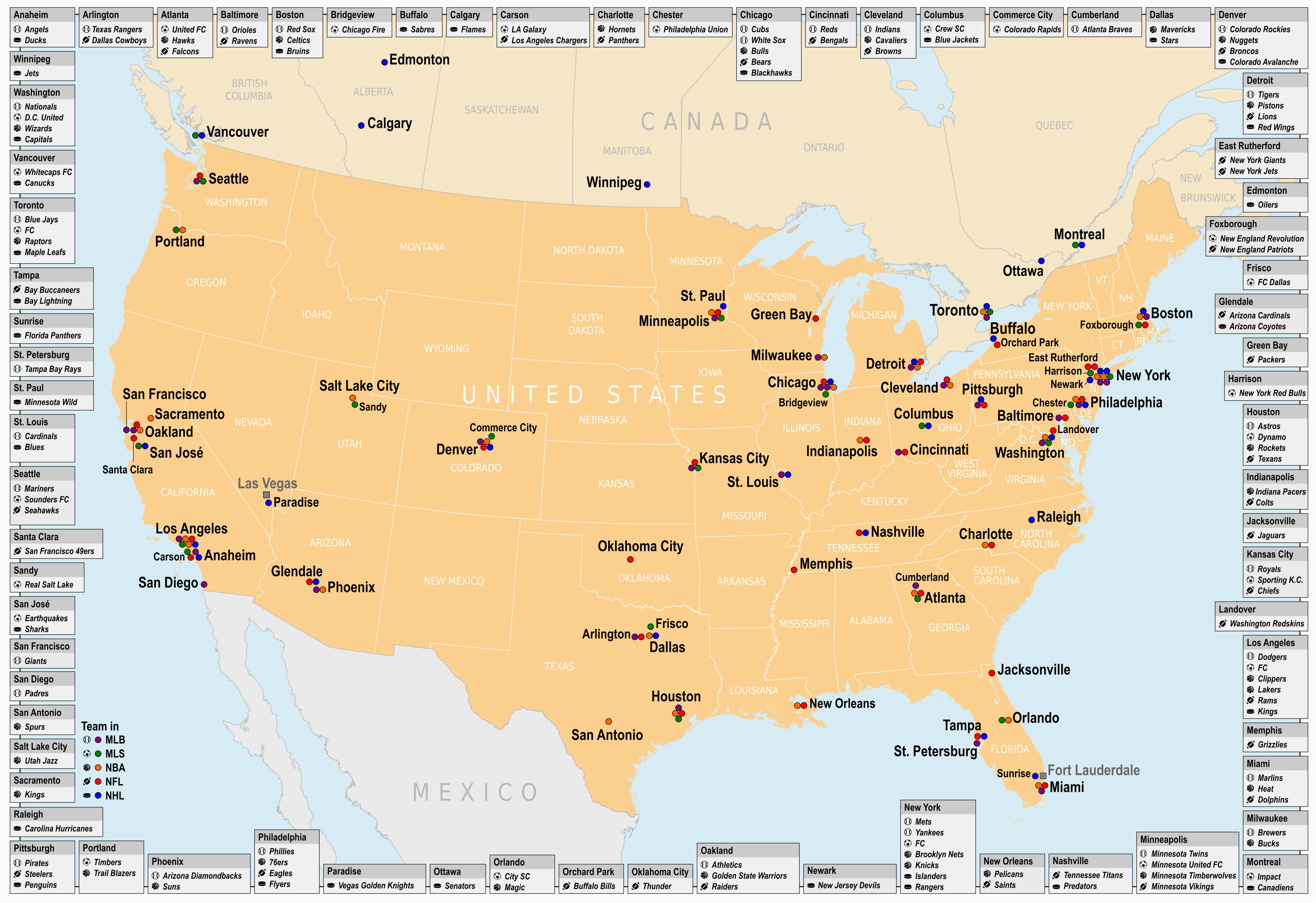Canada Mls Map Sports In the United States Wikiwand