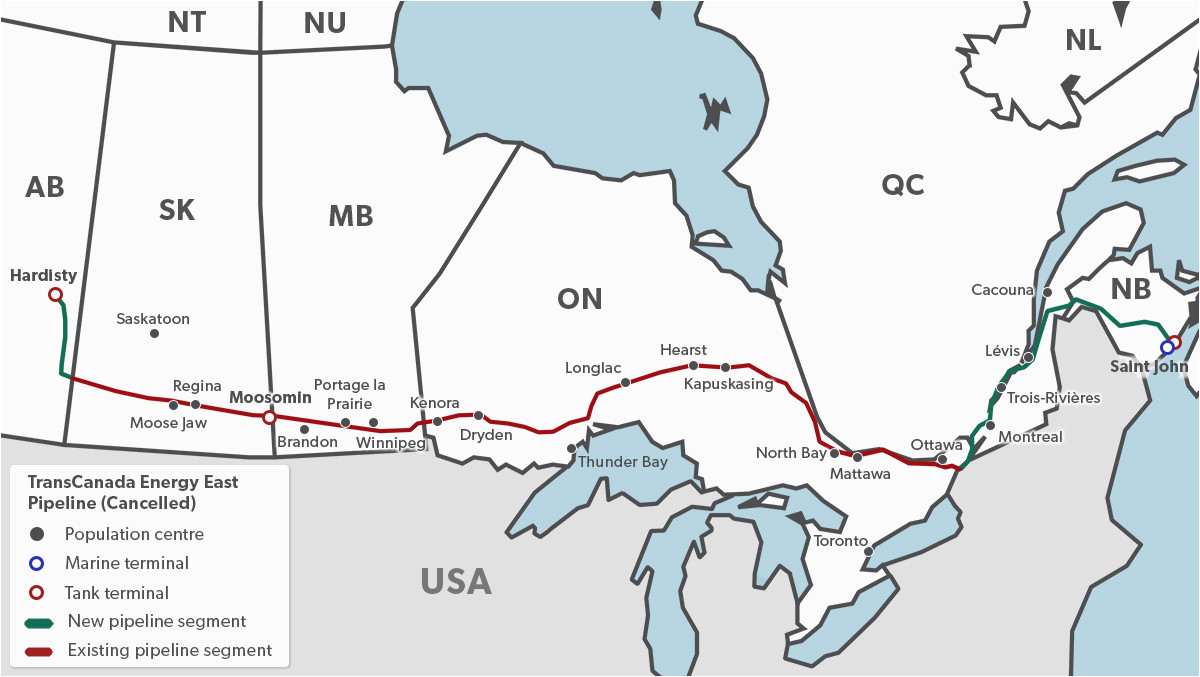 Canada Oil Pipeline Map Pipelines In Canada the Canadian Encyclopedia