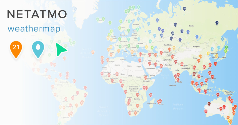 Canada Weather Map today Netatmo Weathermap