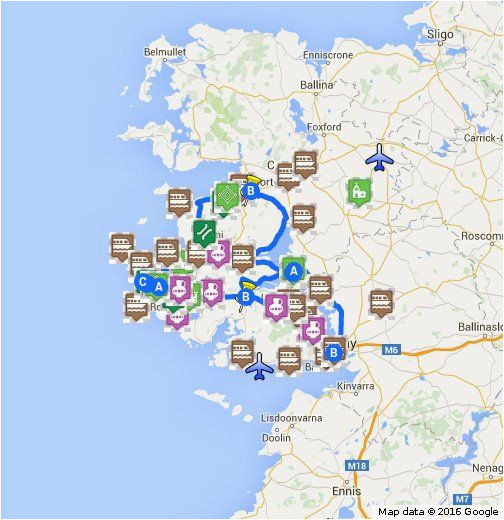 Carrick Ireland Map Map Of Connemara Sights Ireland Ireland Map Connemara Ireland