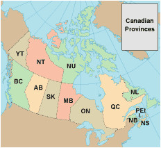 Cartoon Map Of Canada Canada Maps and Canada Travel Guide Canadian Province Maps