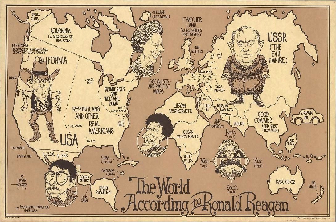 Cartoon Map Of France the World According to Ronald Reagan 1987 My Favorite Photos