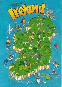 Cartoon Map Of Ireland 225 Best 10010 Caricature Cartoon Maps Images In 2019 Map Travel