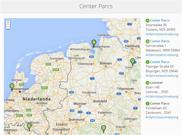 Center Parcs France Map Center Parcs Deal 4 Tage Zu Zweit Zum Komplettpreis Ab 99