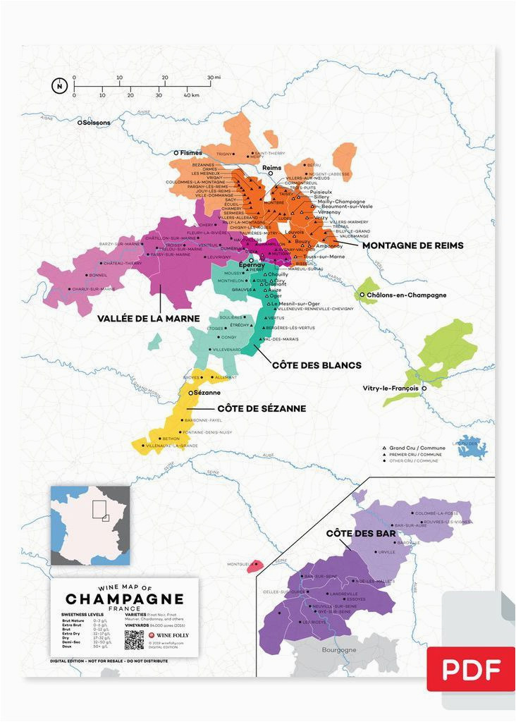 Champagne District France Map France Champagne Wine Map In 2019 From Our Official Store Wine