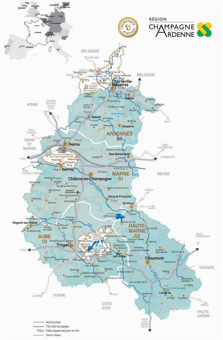 Champagne Region France Map Champagne Ardenne Road Map France Champagne Ardenne In