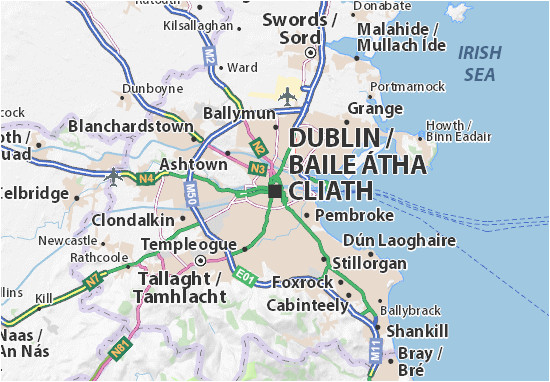 City Map Of Dublin Ireland Detailed Map Of Dublin Dublin Map Viamichelin