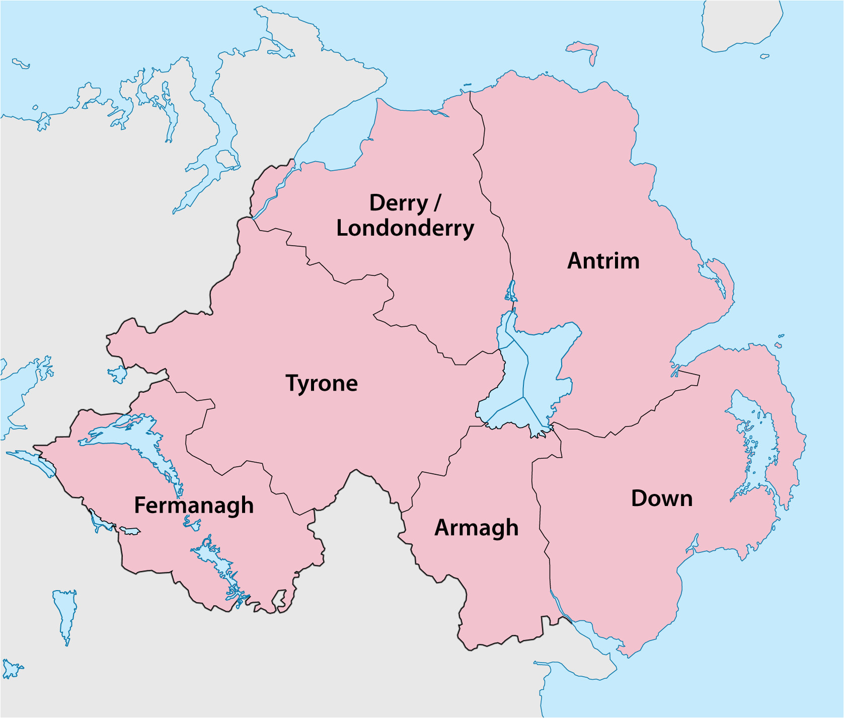 Counties Of northern Ireland Map Counties Of northern Ireland Wikipedia