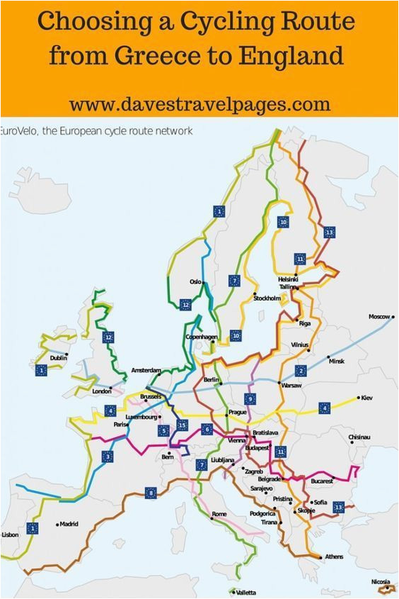 Cycling Map Of France Choosing A Cycling Route From Greece to England Bicycles touring