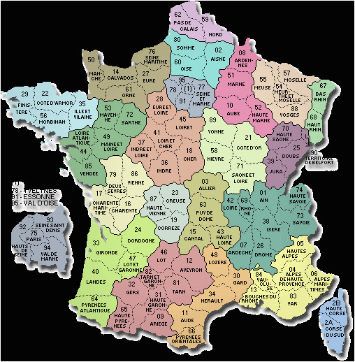 Department Map Of France with Numbers Map Of France Departments France Map with Departments and Regions