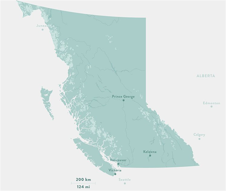 Detailed Map Of British Columbia Canada Bc Road Trip And Places Of