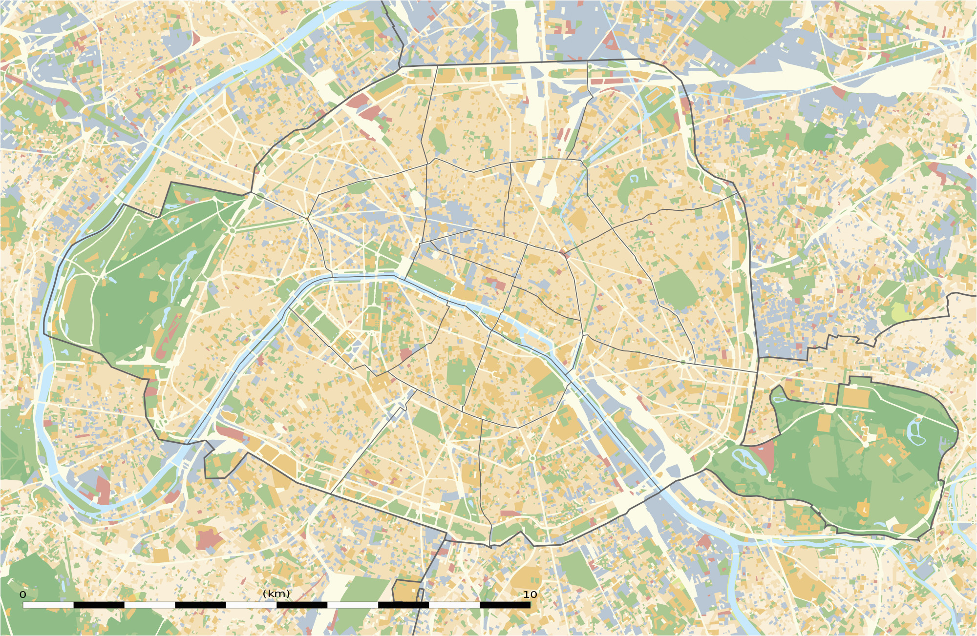 Detailed Map Of Paris France Maps Of Paris Wikimedia Commons