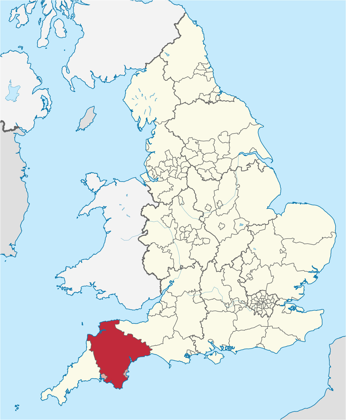 Devon On A Map Of England Devon England Wikipedia