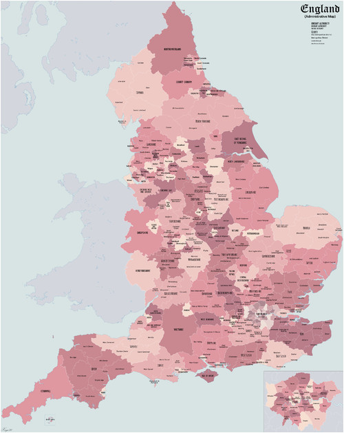 Districts Of England Map Subdivisions Of England Revolvy