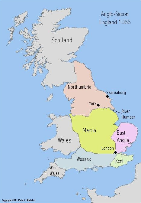 Eastern England Map A Map I Drew to Illsutrate the Make Up Of Anglo Saxon England In