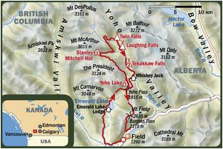 Emerald Lake Canada Map Kanada In Vier Etappen Durch Den Yoho National Park