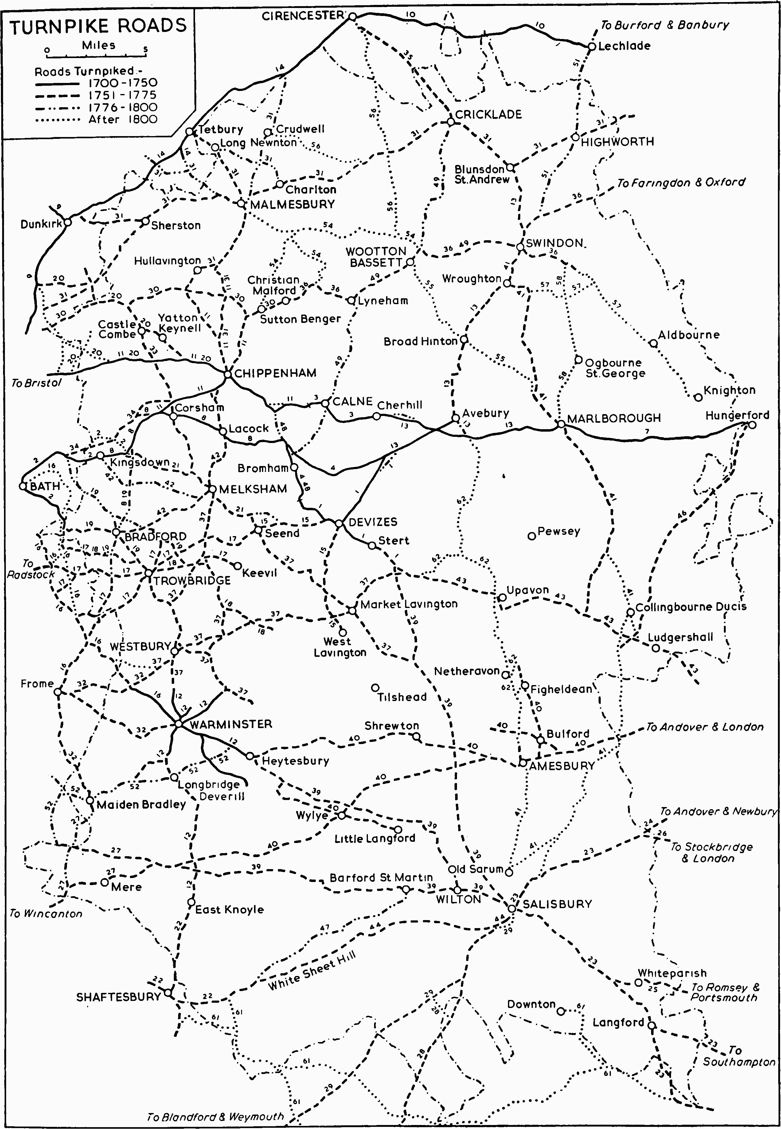 England Highway Map Roads British History Online