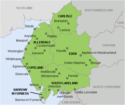 England Lake District Map Lake District Map Maps Of Cumbria National Park Boundaries