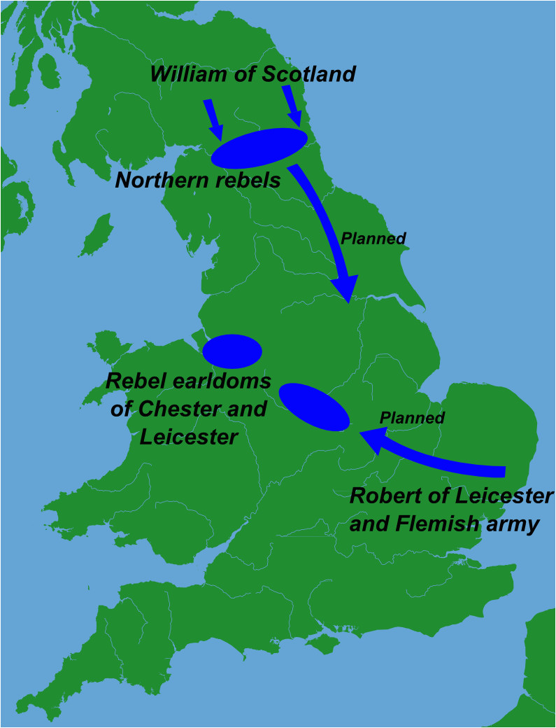 England Map Leicester File Great Revolt England 1173 Png Wikimedia Commons