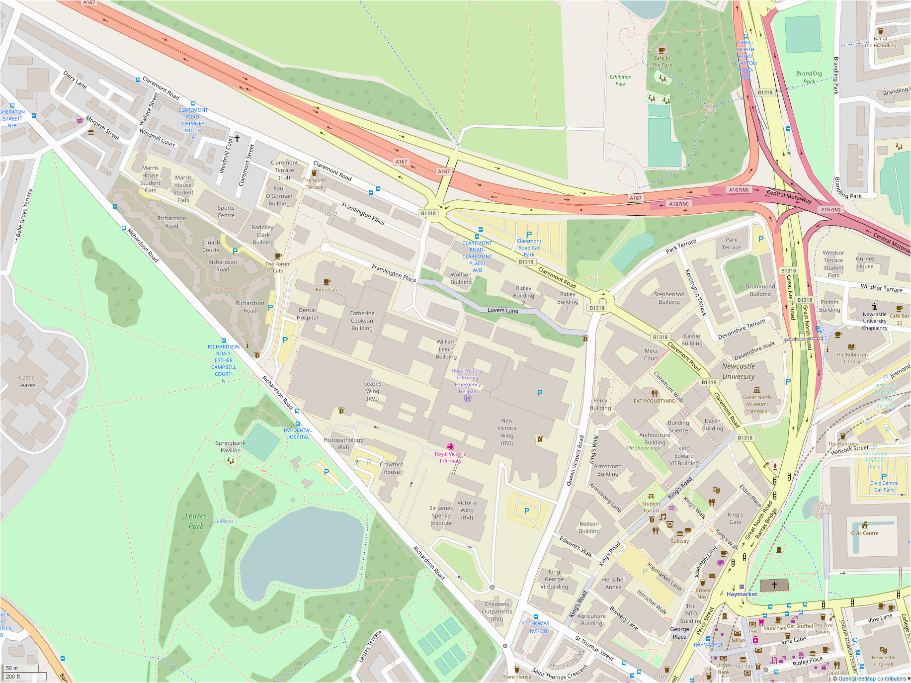 England Map Newcastle File Newcastle University Open Street Map Png Wikimedia Commons