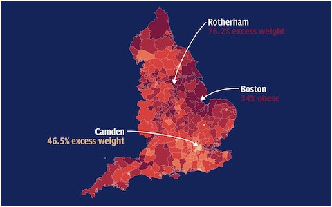 England Population Density Map England S Obesity Hotspots How Does Your area Compare