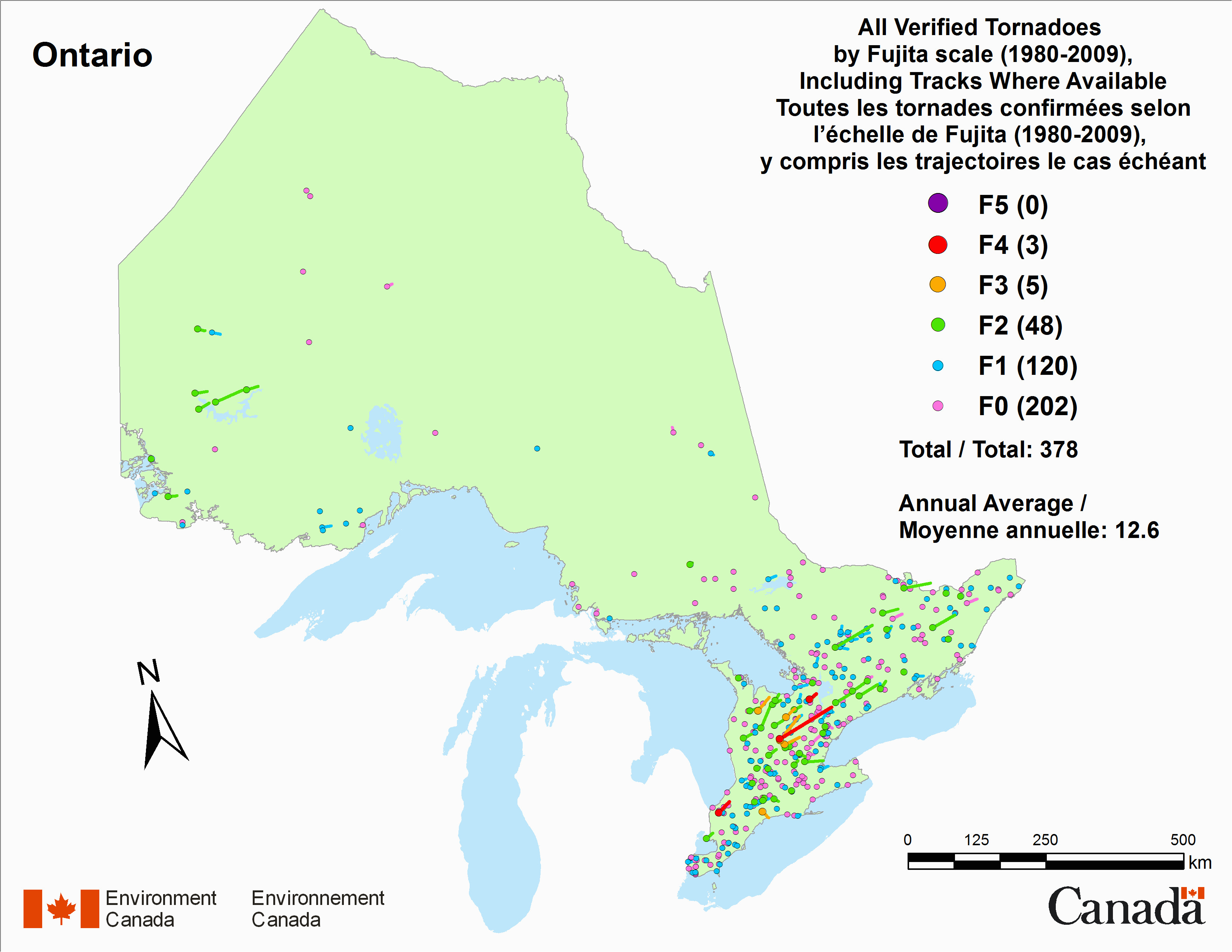 Environment Canada Radar Map Canadian National tornado Database Verified events 1980