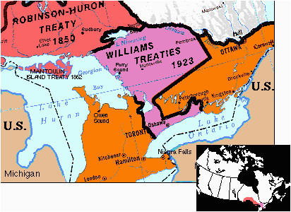 First Nations Canada Map Canadian First Nations Manitoulin 1862 Robinson 1850