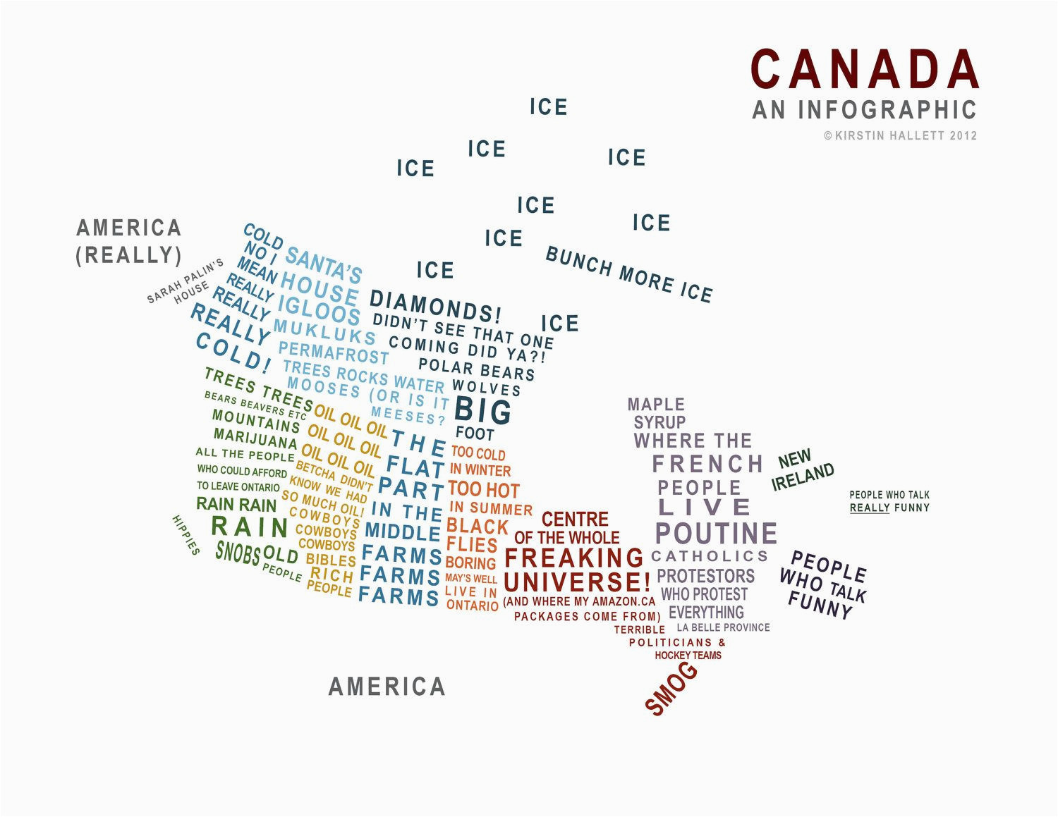 Foot Mapping Canada Canada A Map In Words Just because Canadian Stereotypes