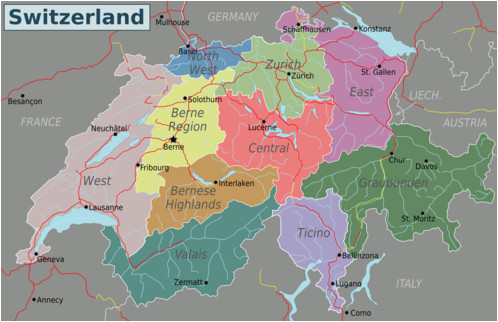 France Germany Switzerland Map Switzerland Travel Guide at Wikivoyage