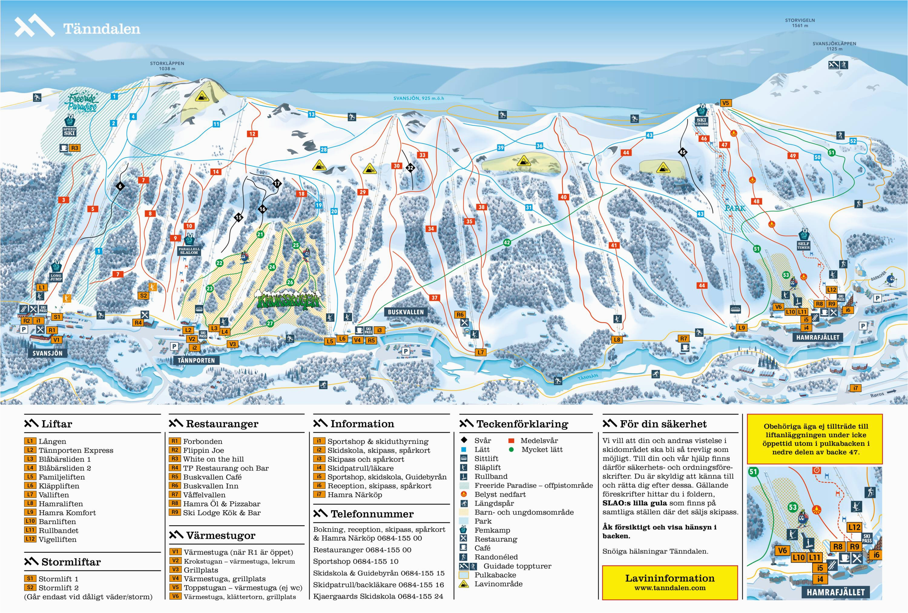 France Ski Resort Map Trail Map Tanndalen