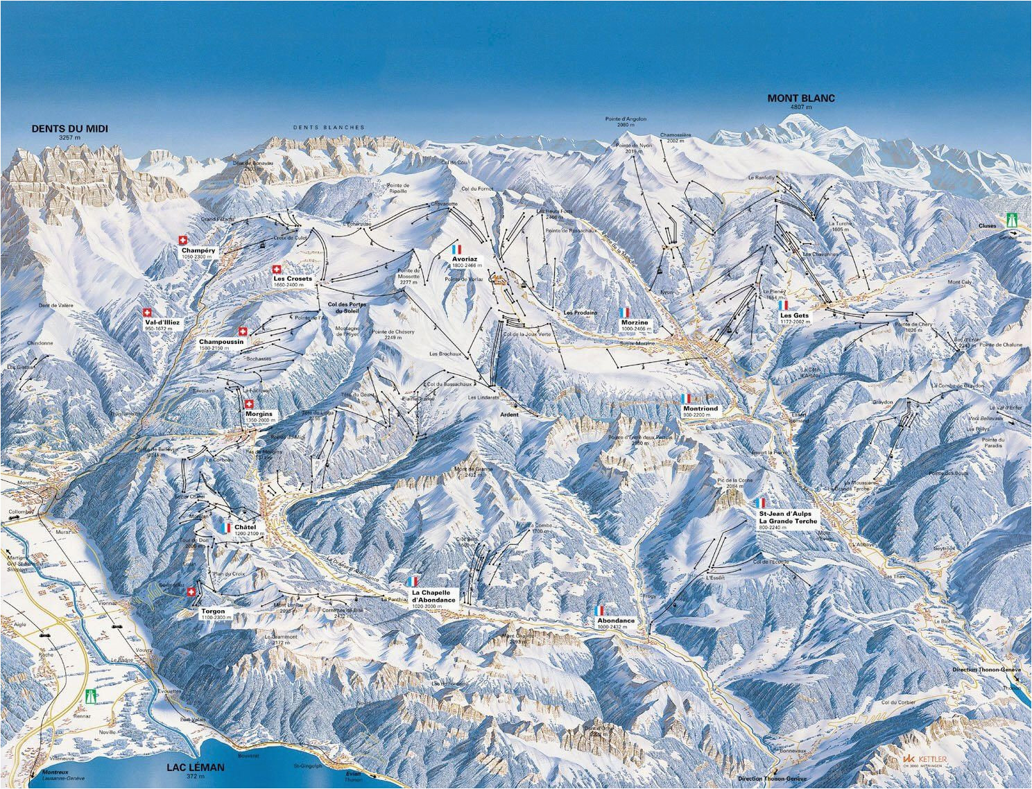 France Ski Resorts Map French Alps Map France Map Map Of French Alps where to Visit