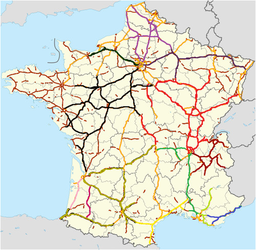 France toll Roads Map toll Roads Map Unique Autoroutes Of France Ny County Map