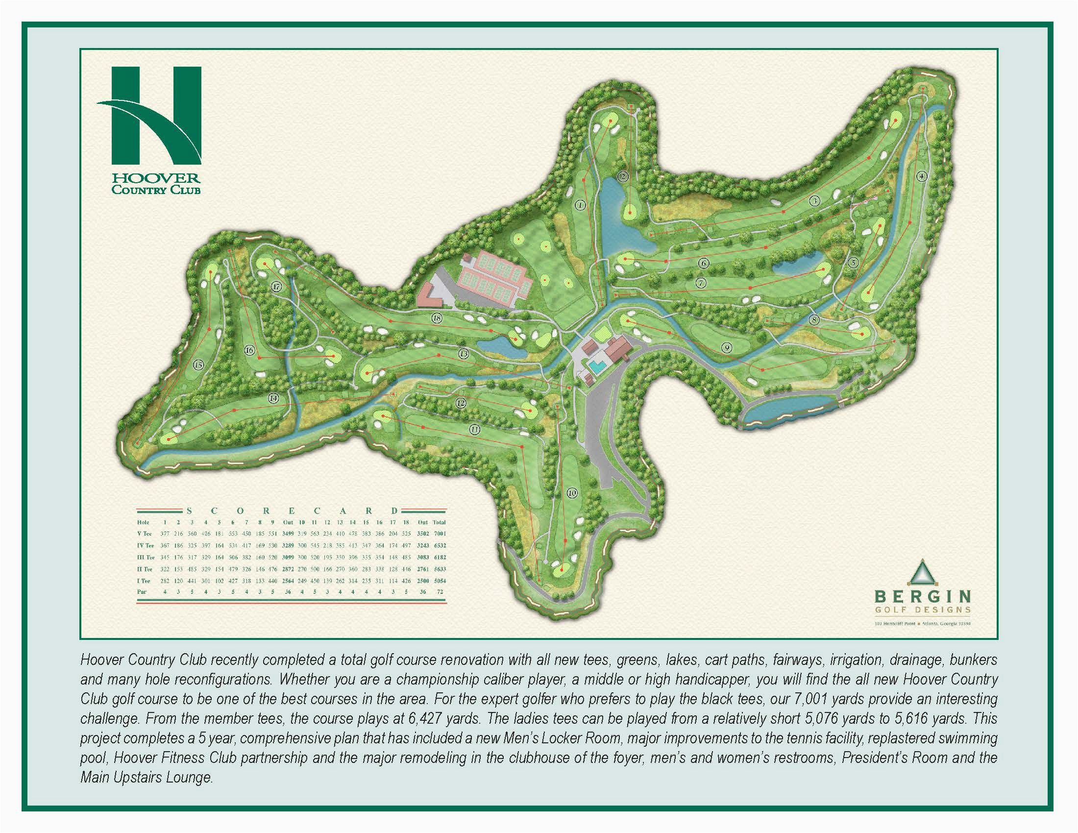 Golf Course Map Of Ireland Hoover Country Club Course Map Hcc Golf Our Beautiful Country