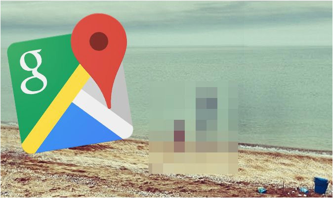 Google Street Map France Google Maps Street View Creepy Sight Spotted On Beach In