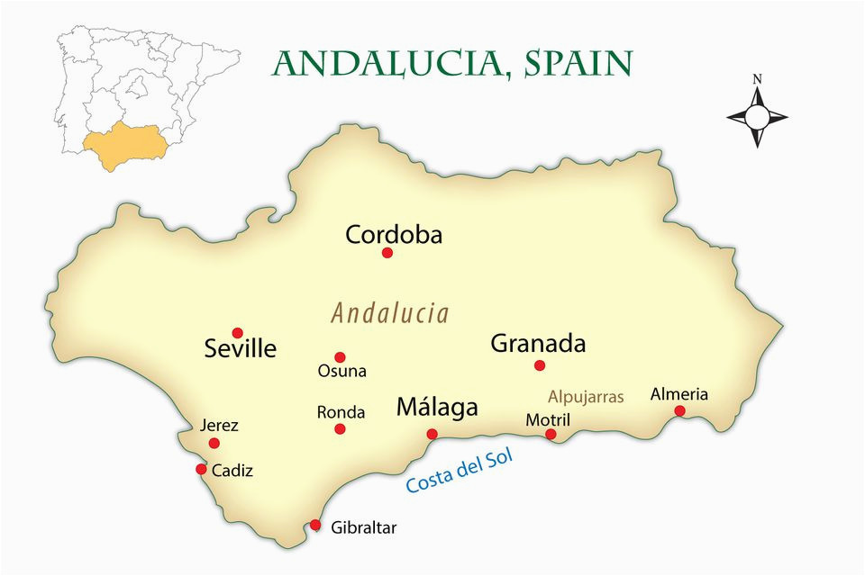 Granada Spain Map tourist andalusia Spain Cities Map and Guide