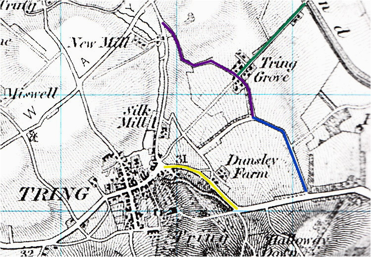 Herts England Map Roads and Those In Tring