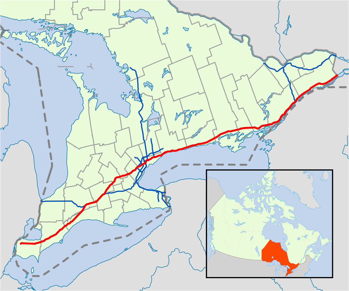 Highway Of Tears Canada Map Ontario Highway 401 Wikipedia