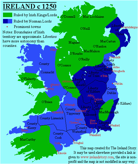 Ireland Clan Map the Map Makes A Strong Distinction Between Irish and Anglo