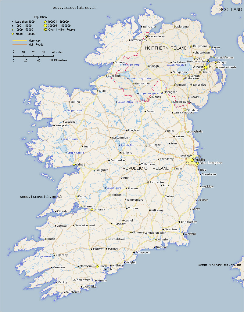Ireland Map with towns Ireland Map Maps British isles Ireland Map Map Ireland
