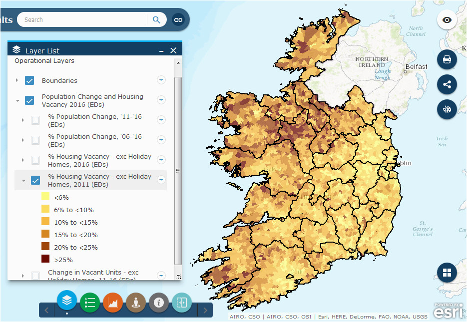 Ireland Population Density Map the Relationship Between Population Change and Housing