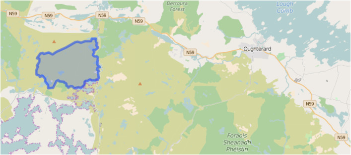 Ireland Relief Map Knockadav Knockadav Oughterard Heritage