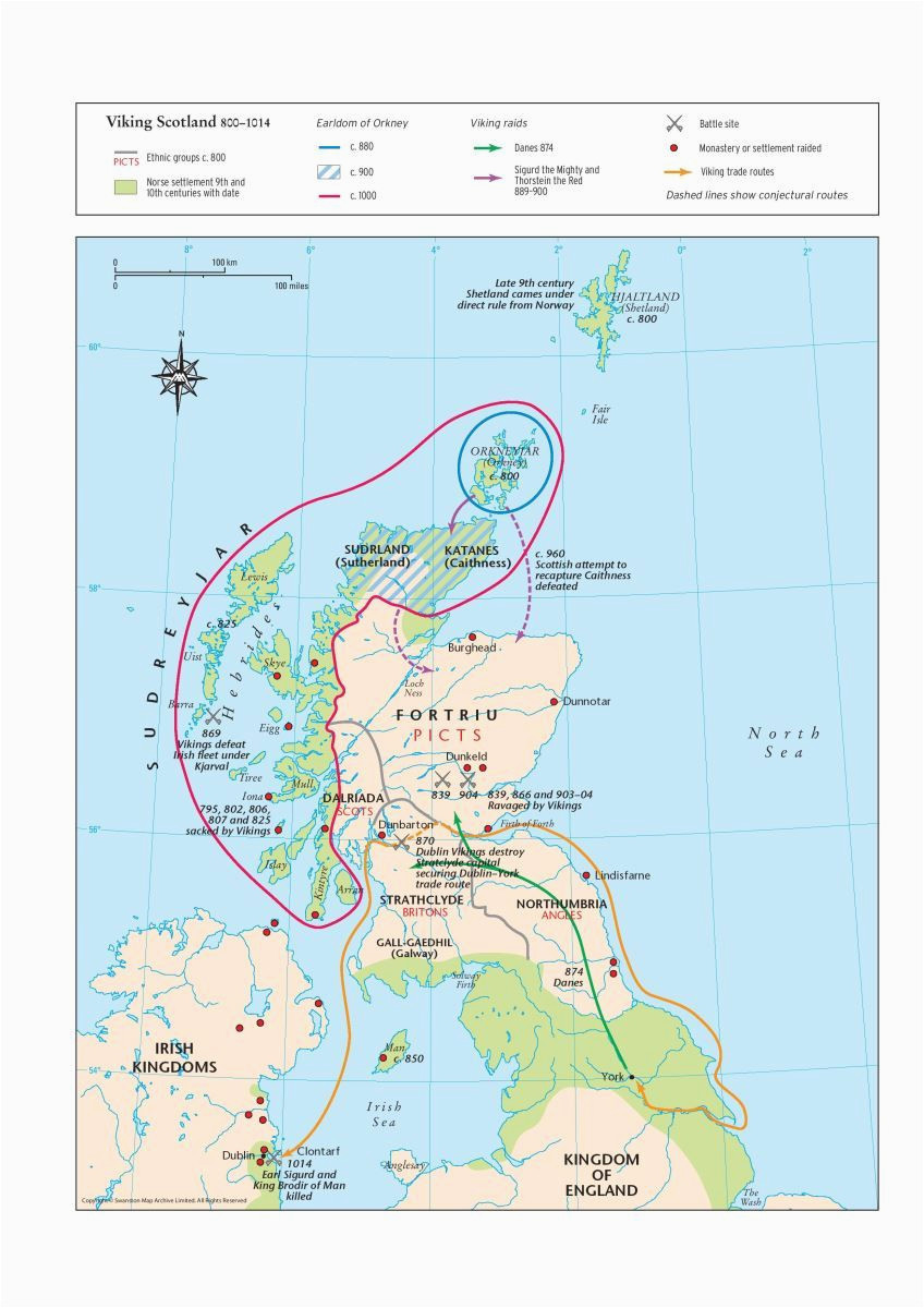 Ireland to Scotland Ferry Map Map Of Viking Scotland 800 1014 Scottish Maps and