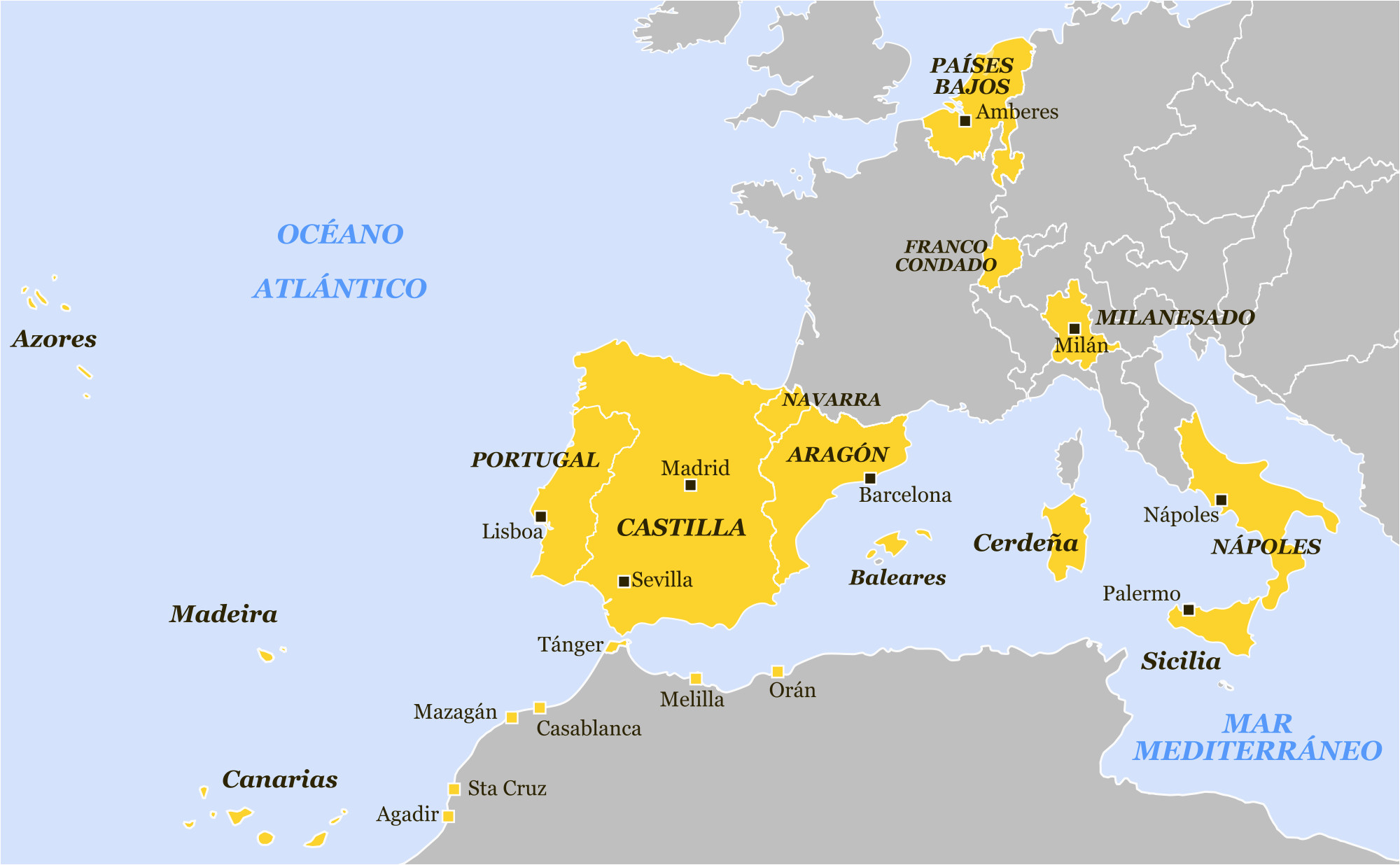 Kingdoms Of Spain Map the Kingdoms and Dominions Of Spain In 1581 Europe