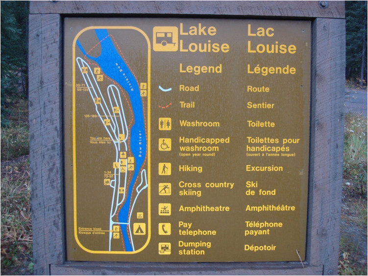 Lake Louise Canada Map Lake Louise Campground