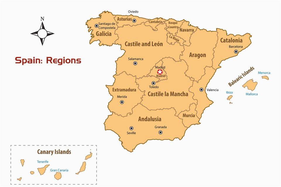 Las Palmas Spain Map Regions Of Spain Map and Guide