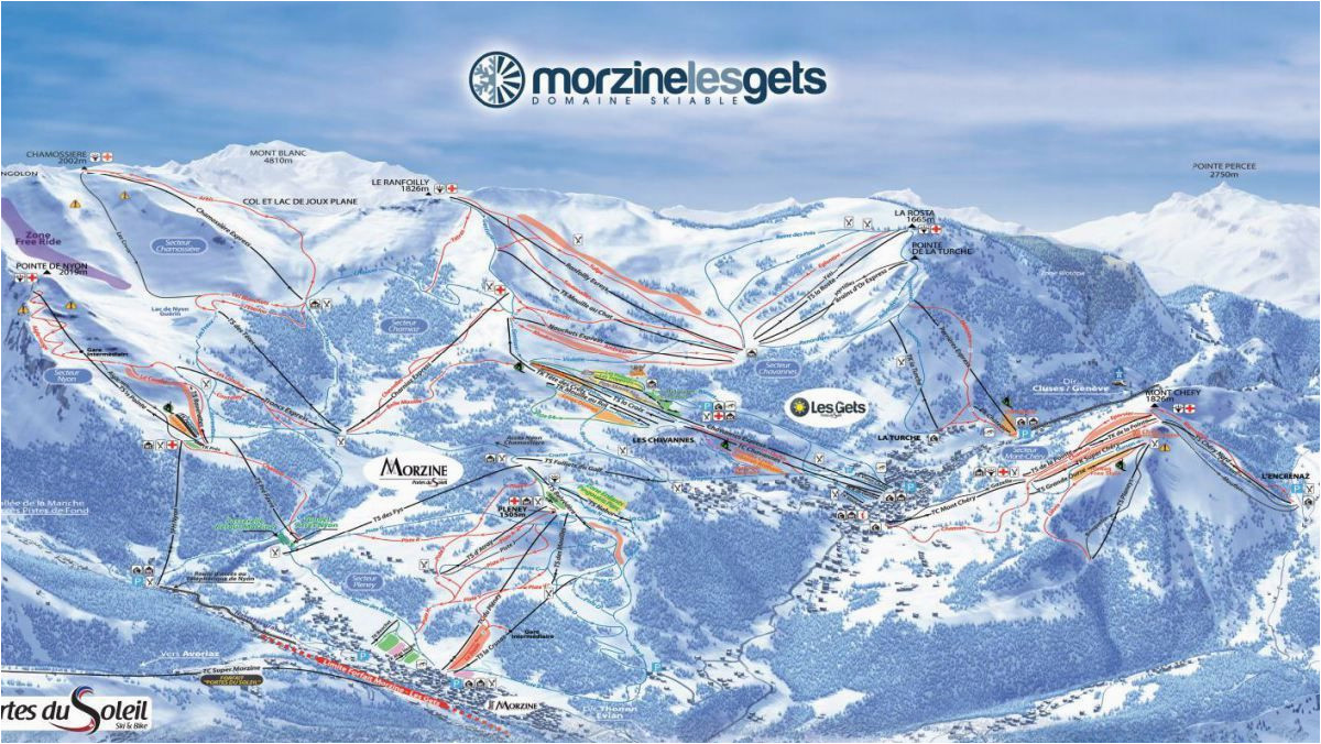 Les Arcs France Map Maps Piste Maps Of Morzine France Morznet Com