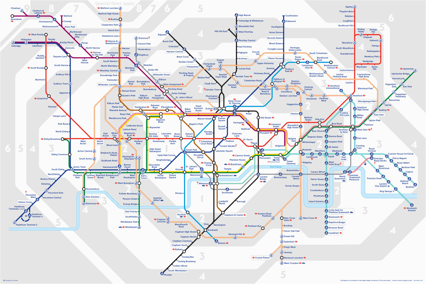 London England Subway Map Tube Map Transport for London