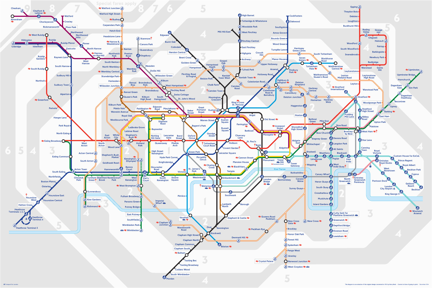 London England Underground Map Tube Map Transport for London