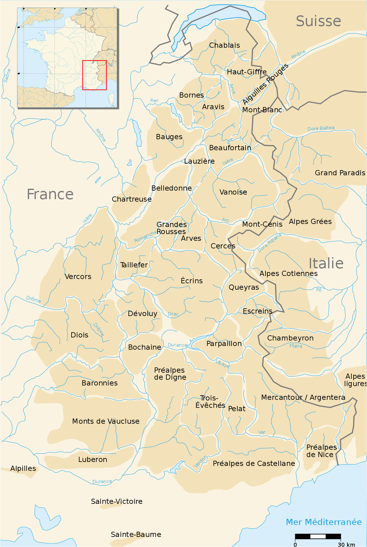 Luberon Map France Massif Du Luberon Wikipedia