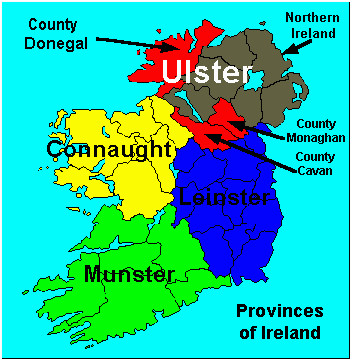 Map Ireland Ulster Leinster Munster Connaught Munster Province Ireland Of Ireland S Four Provinces